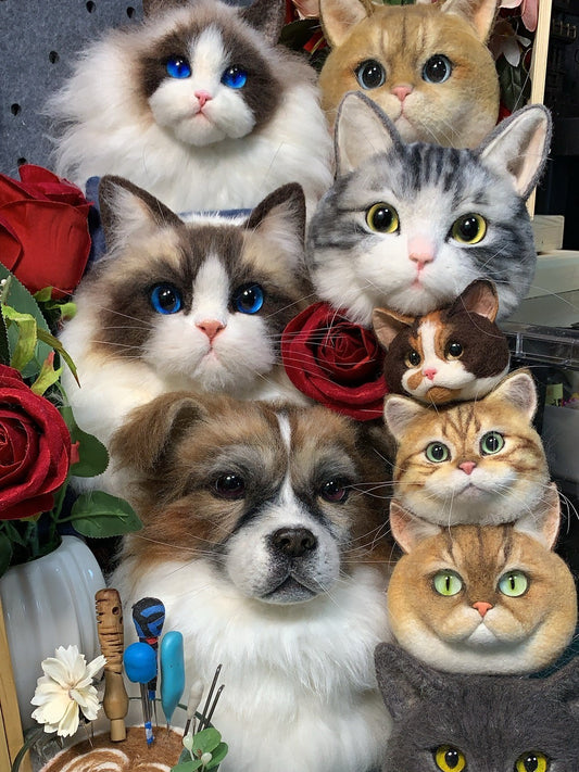 Hyper-Realistic Custom Needle Felted Pet | Handmade from Photos | Forever Memorial Gift