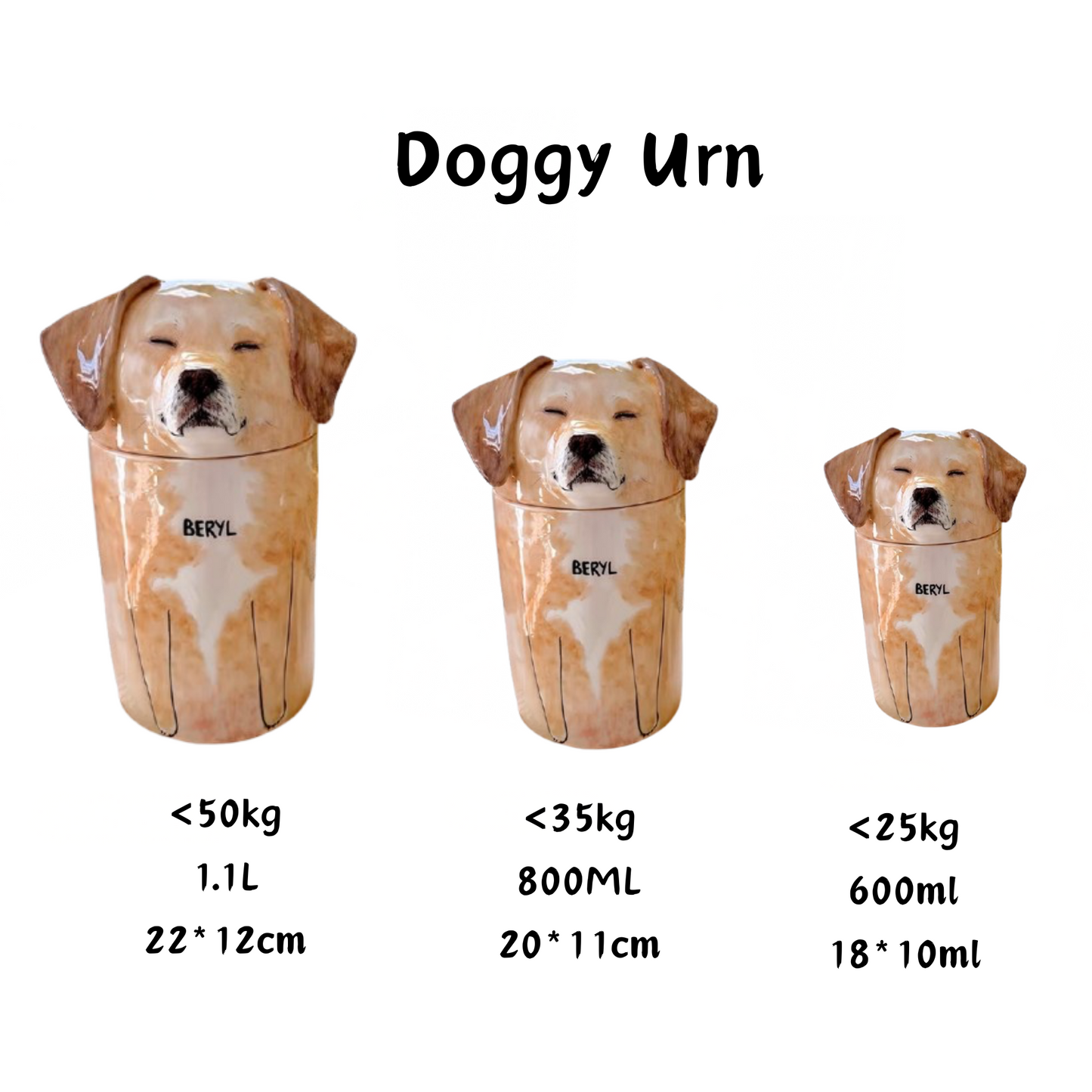 Custom Semi-Spherical Pet Urn – Personalized Pet Memorial Box for Ashes
