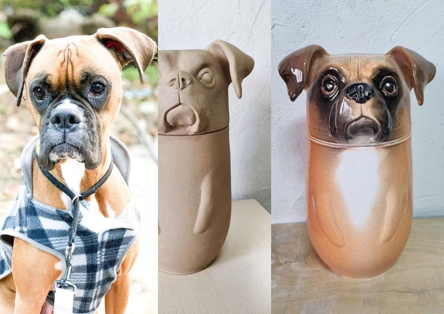 Custom Semi-Spherical Pet Urn – Personalized Pet Memorial Box for Ashes