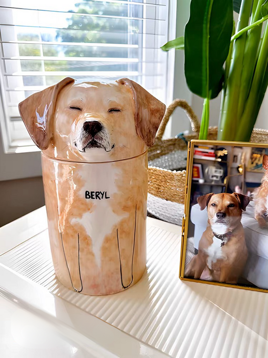 Custom Semi-Spherical Pet Urn – Personalized Pet Memorial Box for Ashes